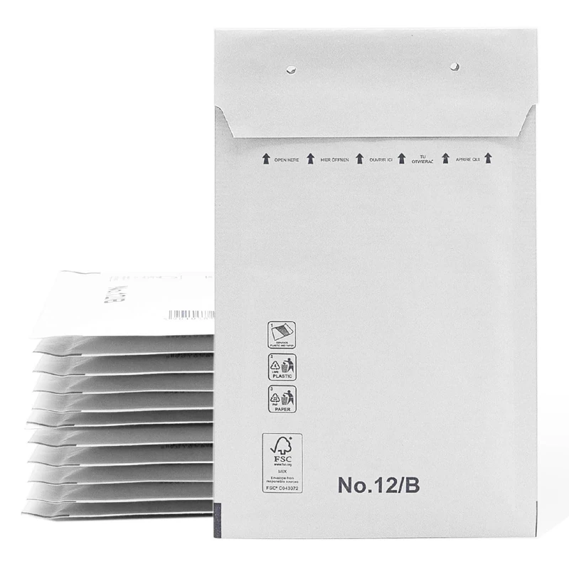 Padded Envelopes, Bubble Envelopes, Bubble Mailers with Self-Seal Seal, Clothing Shipping Bags, Padded Envelopes White - SIDI (120x215mm, 400 pcs)