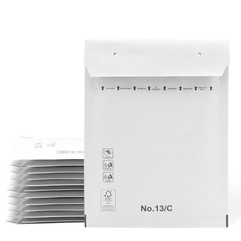 Padded Envelopes, Bubble Envelopes, Bubble Mailers with Self-Seal Seal, Clothing Shipping Bags, Padded Envelopes White - SIDI (150x215mm, 200 pcs)