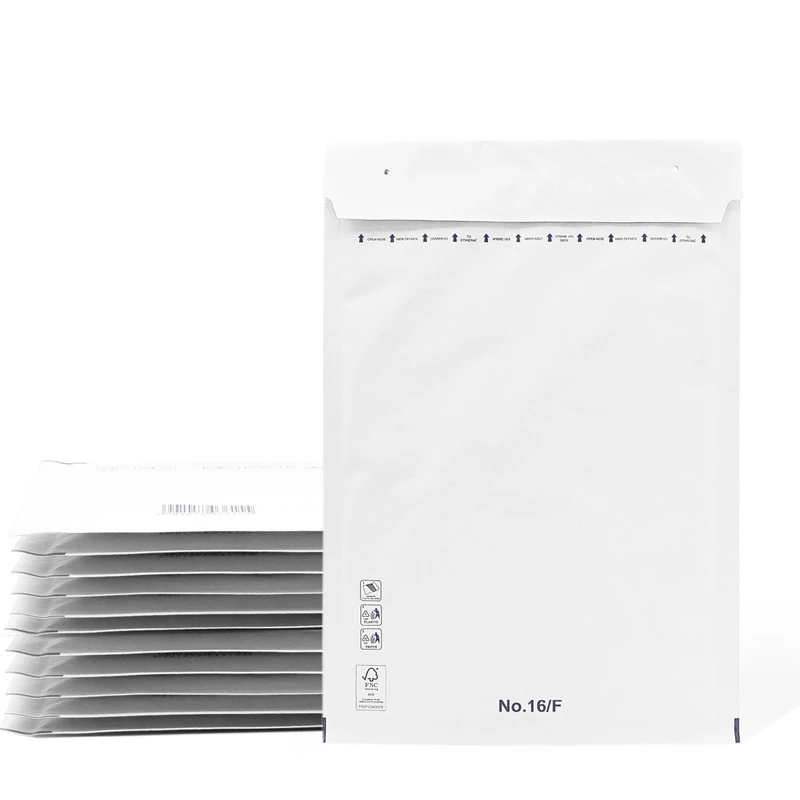 Padded Envelopes, Bubble Envelopes, Bubble Mailers with Self-Seal Seal, Clothing Shipping Bags, Padded Envelopes White - SIDI (220x340mm, 400 pcs)