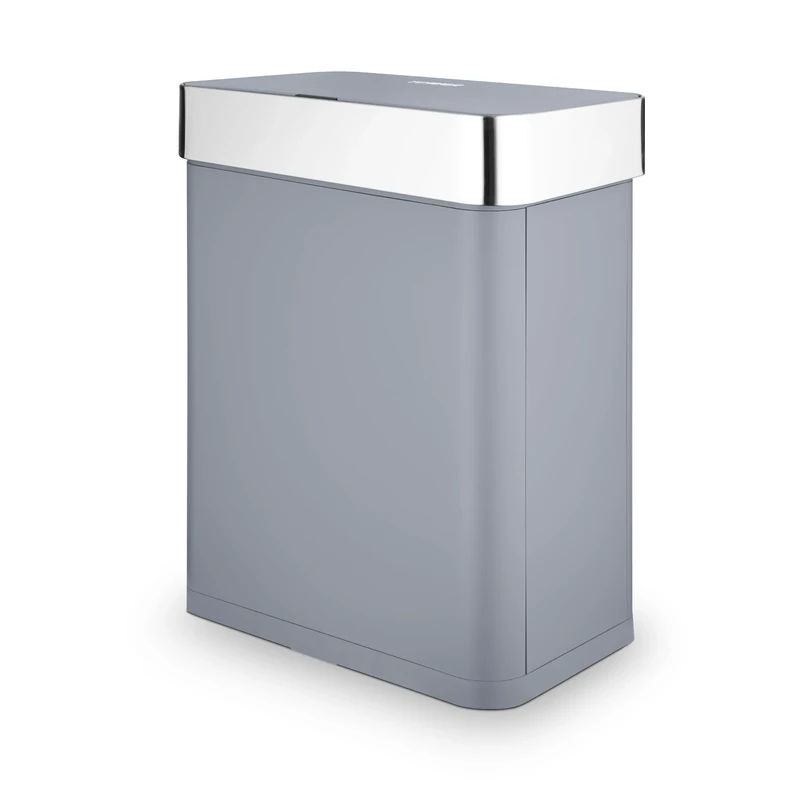 Tower Compact Sensor Bin, Large 60L, Hands Free Opening, Automatic Close, Retaining Ring, Self- Assembly, Grey, T938020GRY