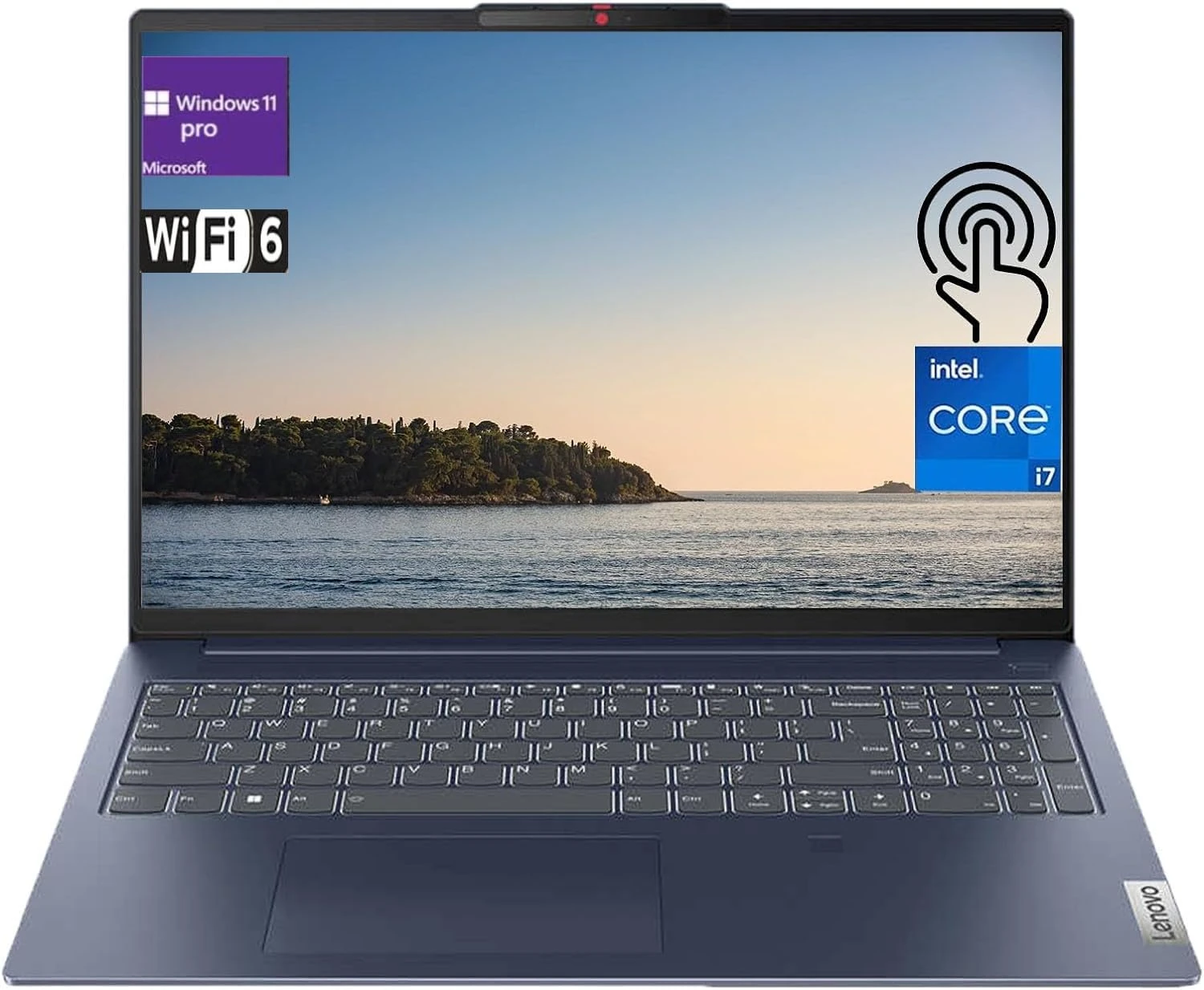 Lenovo IdeaPad Slim 5i Laptop, 16" Touchscreen IPS WUXGA Display, Intel i7-1355U 10-Core Processor, 16GB RAM 512GB SSD, Fingerprint Reader, Backlit Keyboard, Wi-Fi 6, Bluetooth, Windows 11 Pro, Blue