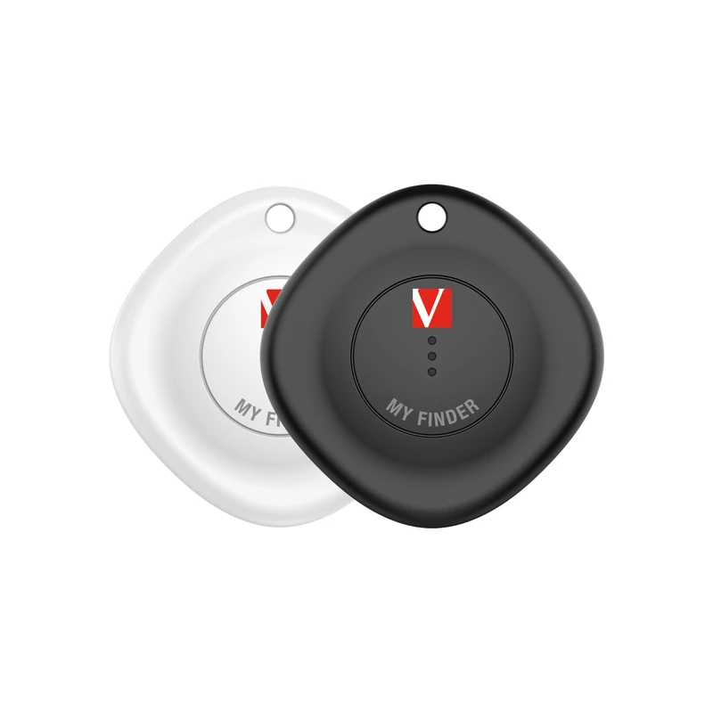 Verbatim My Finder Set of 3 Bluetooth Tracker for Backpack, Suitcase, Purse, Keys etc. Compatible with Apple "Where is?" Key Finder with Replaceable Battery - Image 1