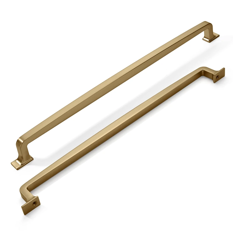 khtumeware | Appliance Handle Pull | Brushed Satin Brass | 18 in (457 mm) Center-to-Center Drawer Pull | 3 Pack| Kitchen and Bathroom Cabinet Hardware | Furniture Hardware