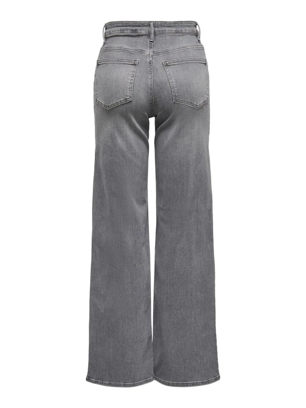 ONLY ONLMADISON Female Wide Leg Jeans High Waist Wide Leg Cut Jeans, Light Grey Denim, M / 30L