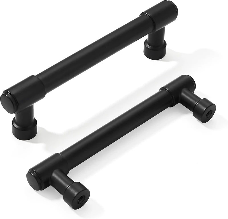 khtumeware 20 Pack 3-3/4 Inch(96mm) Matte Black Cabinet Pulls Kitchen Cabinet Hardware for Cupboard Drawer Handles Dresser Pulls