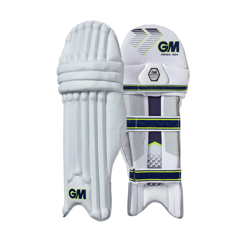 GM | Cricket Batting Pads | Prima 404 | Traditional Cotton & Cane | Adult Right Handed - 18" | Approx Weight 2.24 kg | White | 1 Pair | Gunn & Moore