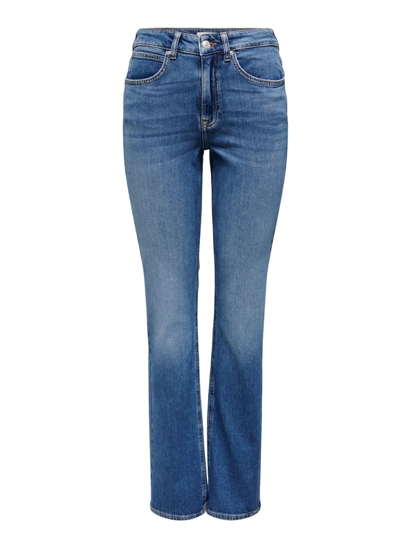 ONLY Onleverly MW Mini Bootcut DNM CRO187NOOS, Medium Blue (Medium Blue Denim), 28W x 32L
