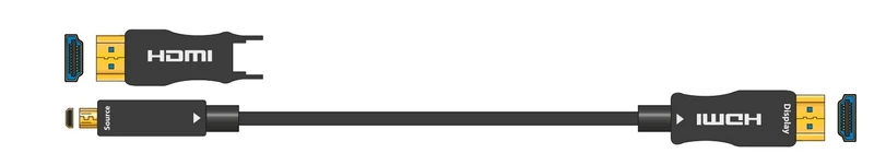 AV:Link Ultra HD 8K Active Fibre Optic HDMI Cable 20m – High Speed 48Gbps Lead with Detachable Micro HDMI Plug Long-Distance 8K TV, Projector & Gaming HDMI Cable for Home Cinema & Small Devices