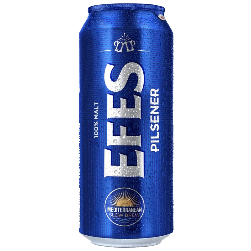 Efes Pilsner Lager – Turkish Pilsener, Bottom-Fermented with Hallertau Hops – 24 x 500ml Cans, 5 percent ABV – Serve Well-Chilled with Barbecue and Mezze; Great for Get-Togethers
