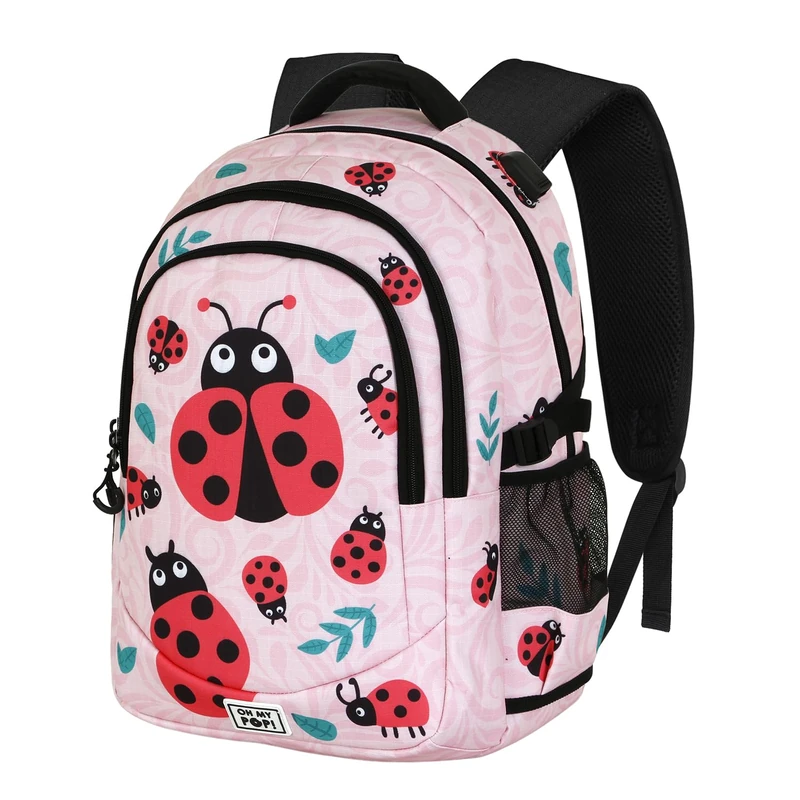 Oh My Pop! Ladybug-Plus Running Backpack, Pink, 34 x 46 cm, Capacity 32 L