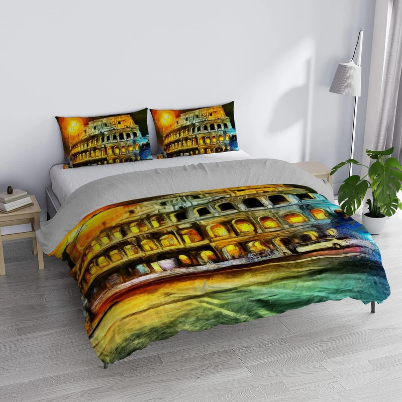 Italian Bed Linen SOGNI D'AUTORE Duvet Cover Set 100% Cotton, SD-32, Double