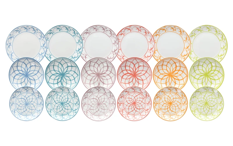 Tognana Lisboa 18-Piece Dinner Set, Porcelain, Multi-Colour
