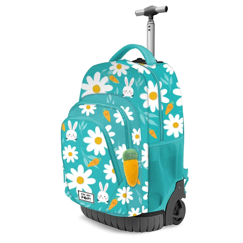 Oh My Pop! Blooming-Fan GTS Trolley Backpack, Turquoise, 32 x 47 cm, Capacity 39 L