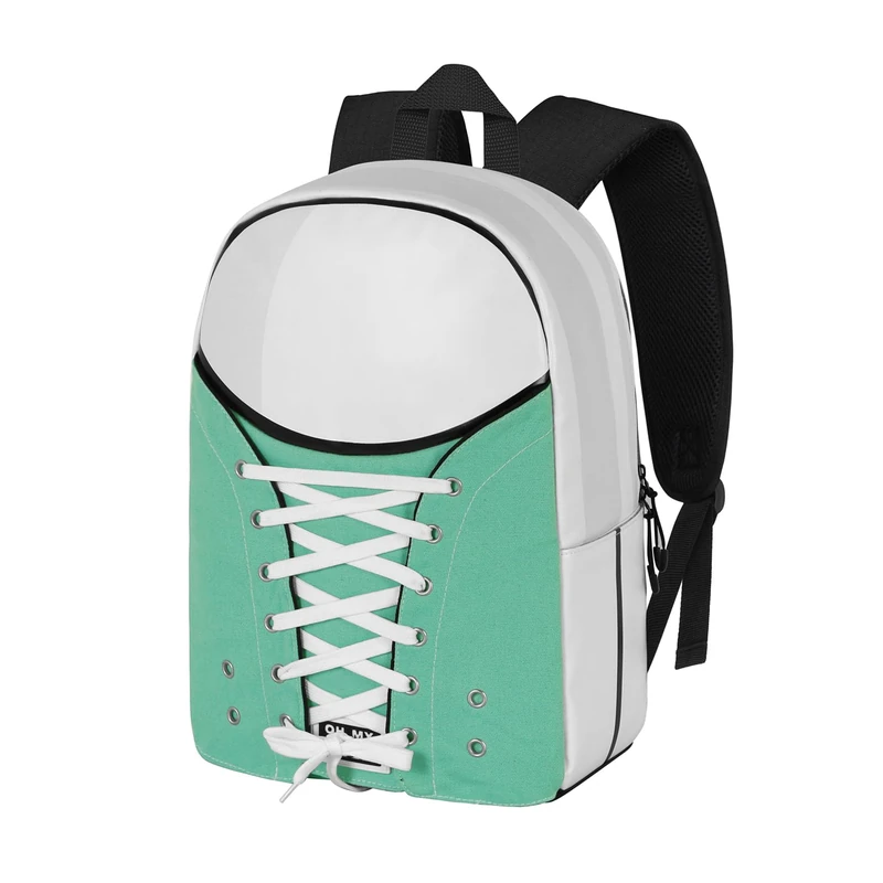 Oh My Pop Mint-Sneakers Backpack, Turquoise, 30 x 40cm, Capacity 20 L - Image 1