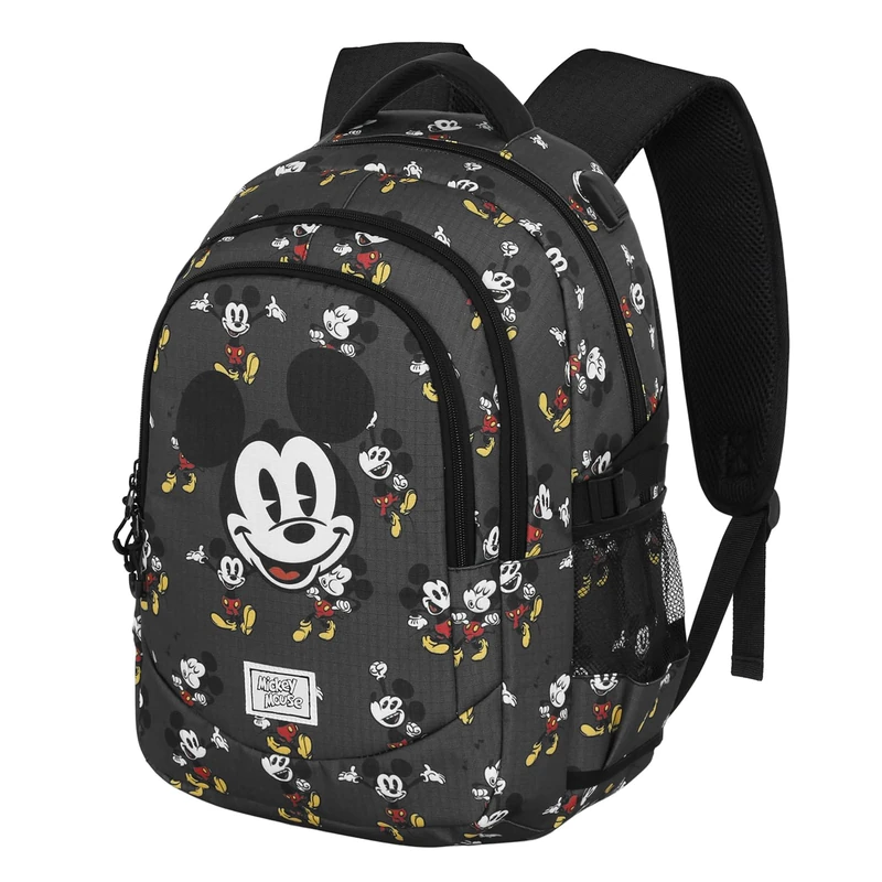 Disney Mickey Mouse Looks-Plus Running Backpack, Black, 34 x 46 cm, Capacity 32 L