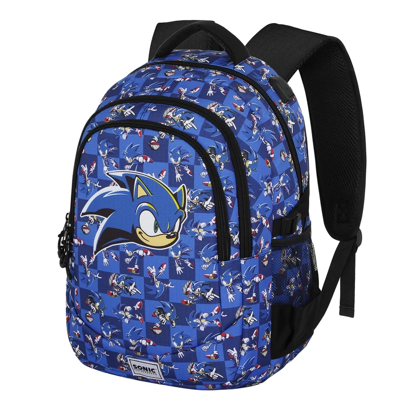 Sonic The Hedgehog - SEGA Sega-Sonic Action-Plus Running Backpack, Blue, 34 x 46 cm, Capacity 32 L