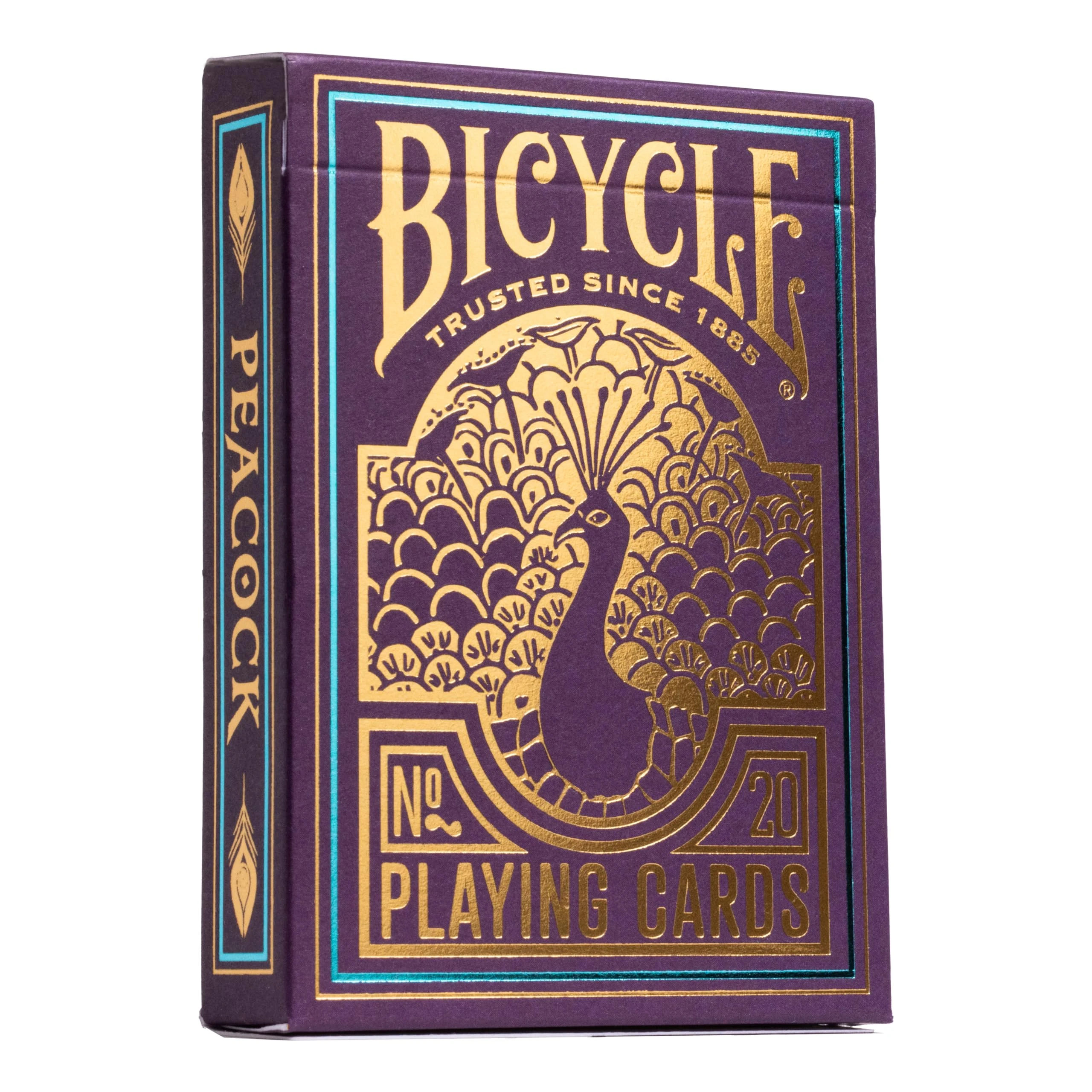 Bicycle Purple Peacock Playing Cards - 1 Deck, Air Cushion Finish, Professional, Superb Handling & Durability, Great Gift For Card Collectors, 20 mm x 67 mm x 84 mm