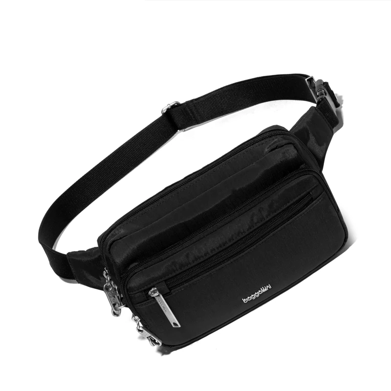 Baggallini Women's Securtex Anti-Theft Belt Bag, Black, One Size - Image 1