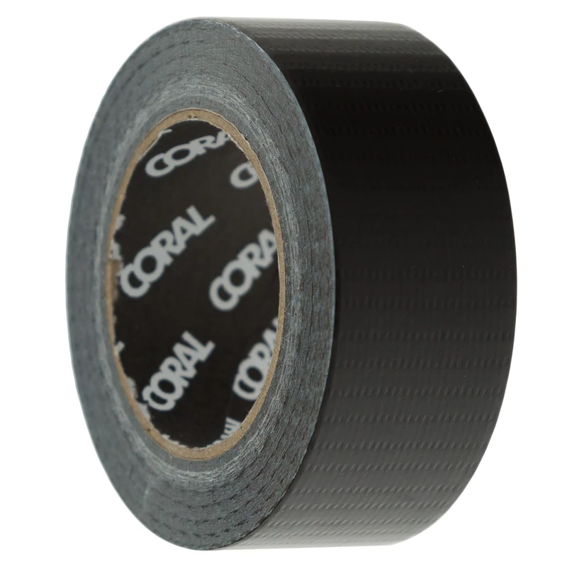 Coral 71370 Endurance Duct Tape Black High Strength Handy Mini roll Pocket Gaffer Cloth Tape 1 inch 10M roll