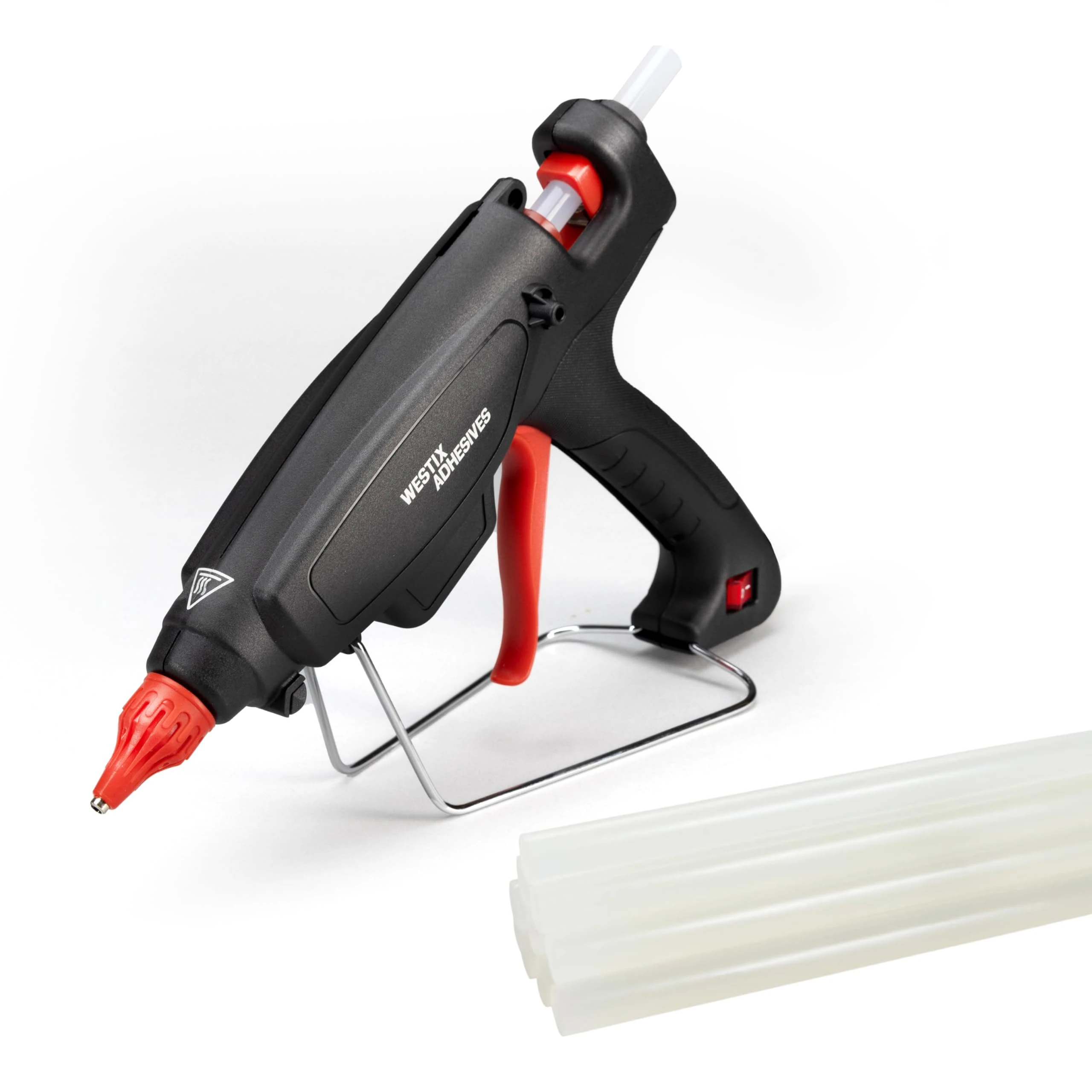 IDL Packaging GG-210 200W Industrial Hot Glue Gun with 10 Glue Sticks - 1/2" x 10" Full Size Glue Sticks - Amber Glue Gun Kit