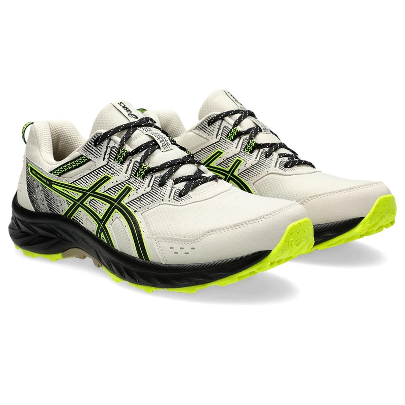 ASICS 1011B486-250 Gel-Venture 9 Men Oatmeal/Safety Yellow UK 7 - Image 1
