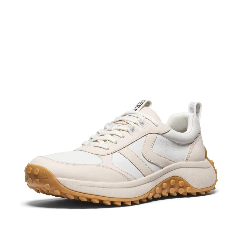 KEEN Women's KS86 Comfortable Durable Retro Style Sneakers, Birch/Star White, 8.5