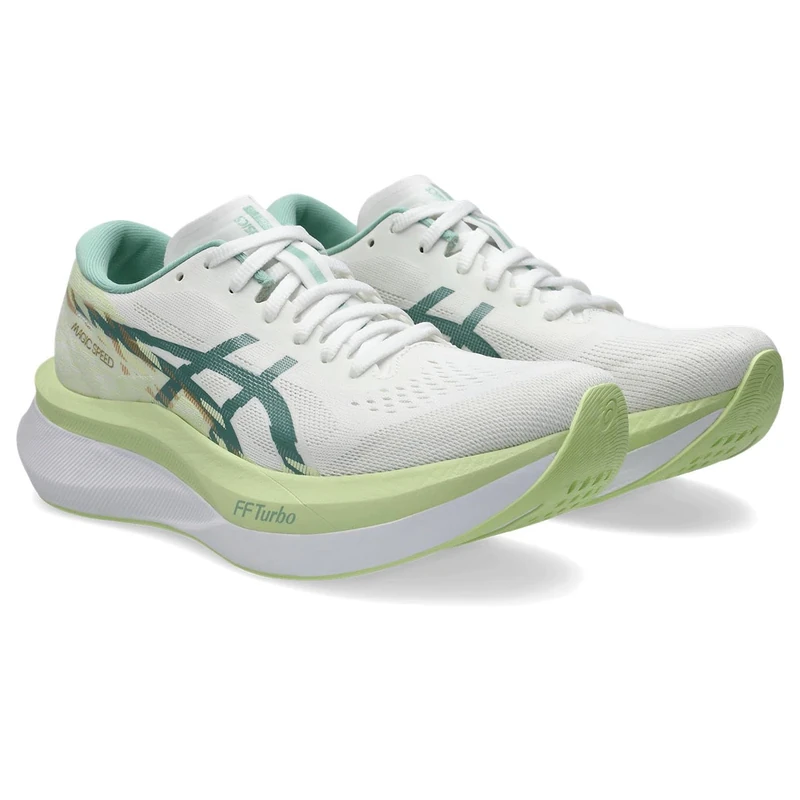 ASICS Womens Magic Speed 4 Sneaker, White Celadon, 3 UK