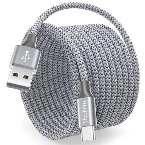 USB C Cable Long, 3M USB A to USB C Cable Fast Charging Nylon Braided Lead Charger for iPhone 15/15 Plus, iPhone 15 Pro/15 Pro Max, Samsung Galaxy, Pixel