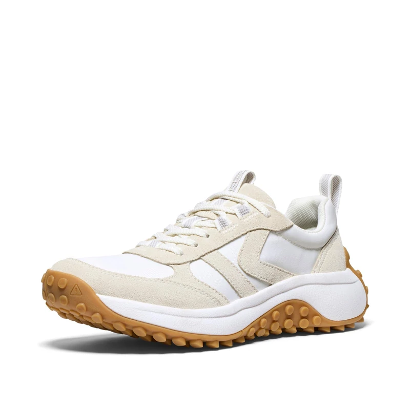KEEN Women's KS86 Comfortable Durable Retro Style Sneakers, Birch/Star White, 2.5