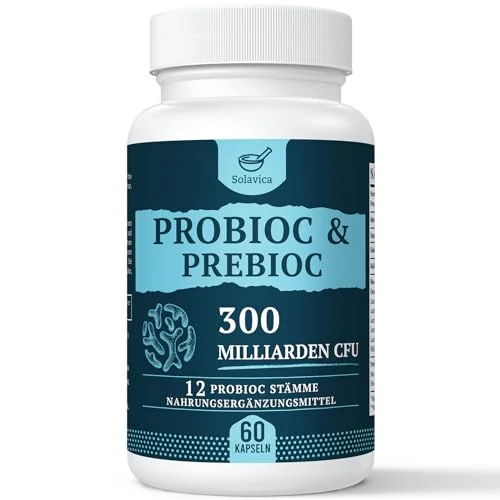 Solavica 300B CFU Probiotics - 12 Strains + 3 Pre, 60 Caps 7 Pack