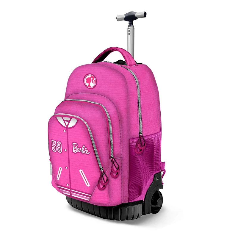 Karactermania Barbie Varsity-Fan GTS Trolley Backpack, Pink, 32 x 47 cm, Capacity 39 L