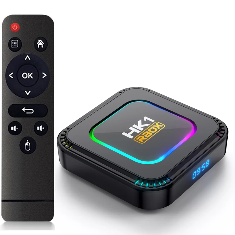 CHROX Android 13.0 TV Box, HK1 RBOX K8 Smart TV Box 4GB 128GB, RK3528 Chip Support 2.4G/5.8G Wifi6 10M/100M Ethernet LAN Bluetooth 5.0 3D/8K Set Top TV Box,4GB+32GB