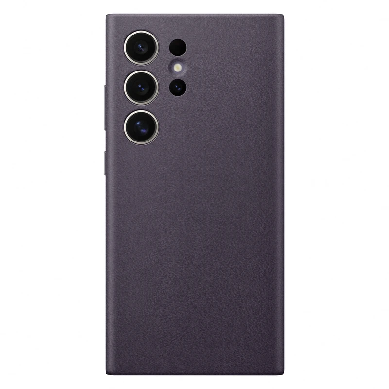 Samsung Galaxy Official S24 Ultra Vegan Leather Case, Dark Violet