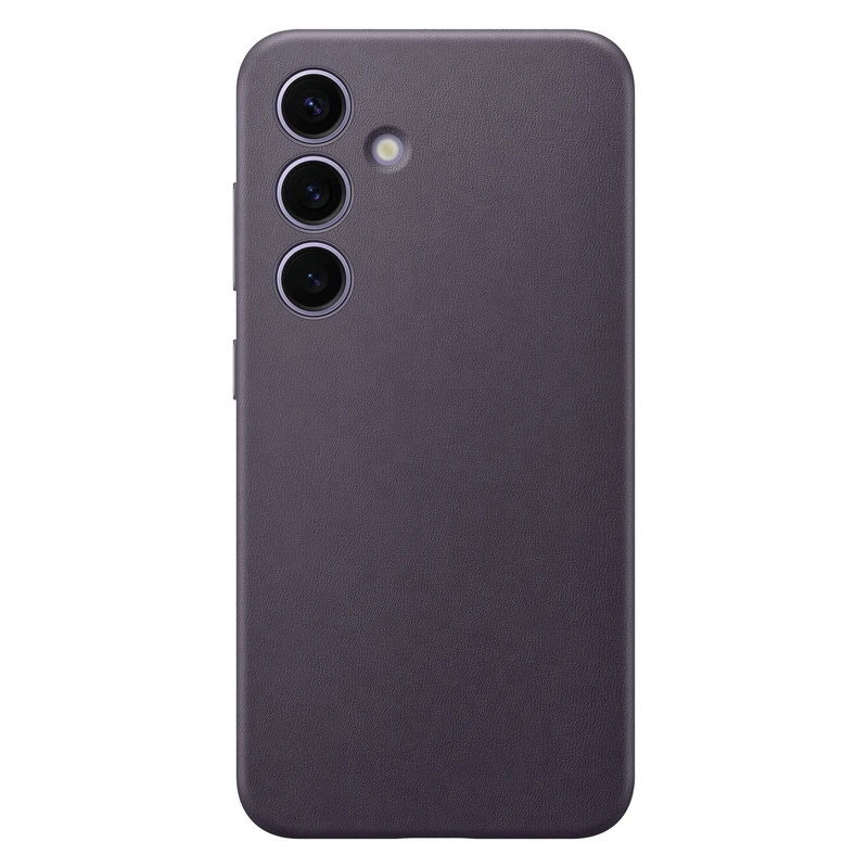 Samsung Galaxy Official S24 Vegan Leather Case, Dark Violet