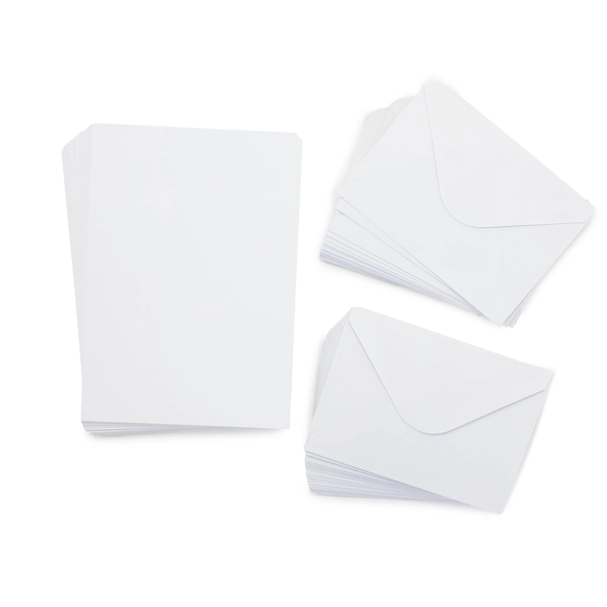 Crafter's Companion - A6 White Card & Envelopes - Pack of 100 - Includes 50 White Card Blanks & 50 Matching Envelopes - Great for a Variety of Occasions