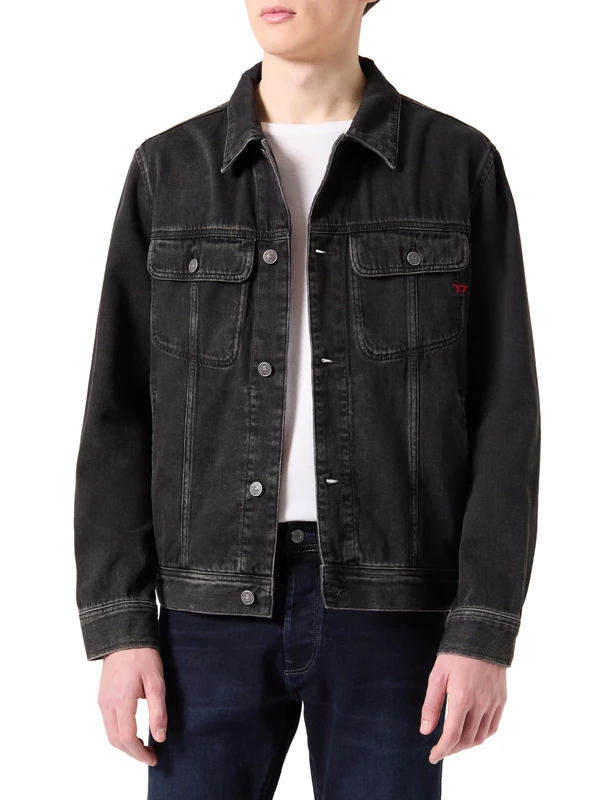 Diesel D-BARCY GIACCA Coat - Black - Size XS