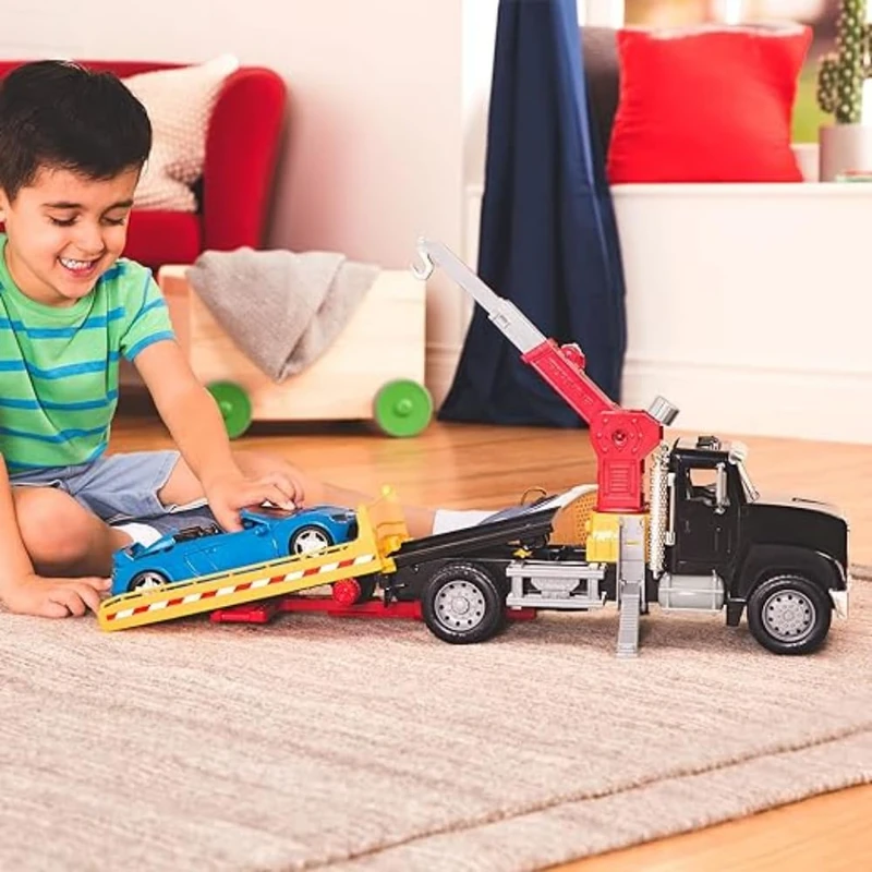 ard Series Toy Car, Towing Rack, Lights, and Sounds – Trucks and Work Vehicles for Kids Aged 3 and Up + Duracell High Power Lithium 123 Battery 3V, pack of 10 (CR123 / CR123A / CR17345) designed for