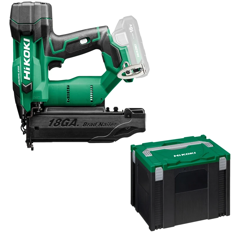 HIKOKI Battery Pin Nailer (0°), NT1850DA (18 V, Pin Head Diameter: 1.9 mm, Pen Type: SK Pen (18 Ga), Drive-in Item: 2.5 Pieces per Second, Pens per Charge (Approx.): 1,500 Pieces) Box Contents: All