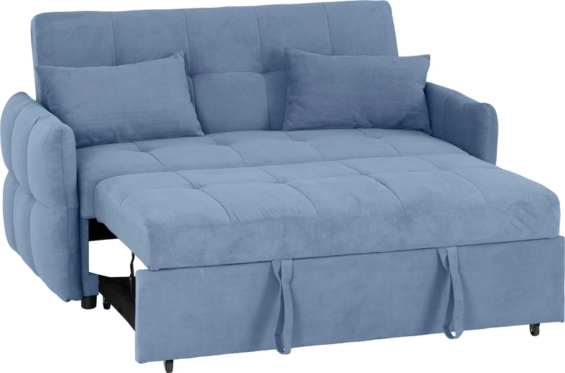 Seconique Chelsea Sofa Bed in Blue Fabric