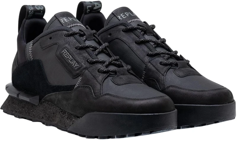 Replay Men's Field Melt Sneaker, 003black, 9.5 UK