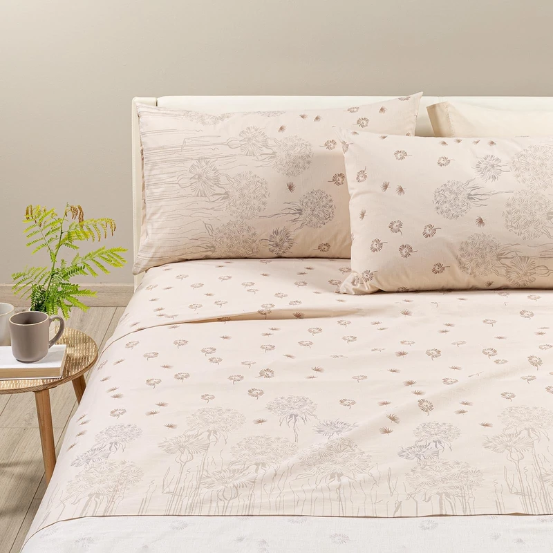 Caleffi - Double Bed Set with Double Bed Sheets 100% Cotton 240 x 280 cm, Double Fitted Sheet 180 x 200 cm for Mattress 25 cm High, 2 Pillow Cases for Bed 50 x 80 cm - Image 1