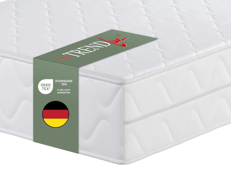 Badenia Trendline BT100 Duo XXL Orthopaedic Mattress 2 in 1 7 Zone Height 22 cm Hardness 2 and 3 180 x 200 cm Oeko-Tex Certified Made in accordance with German Quality Standards