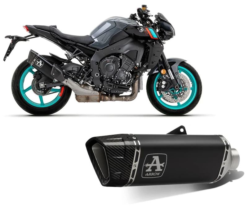 ARROW Titanium DARK Approved Track Terminal Fitting Yamaha MT-10 '22 with Carby Rich.Orig.+RIC Base ARROW