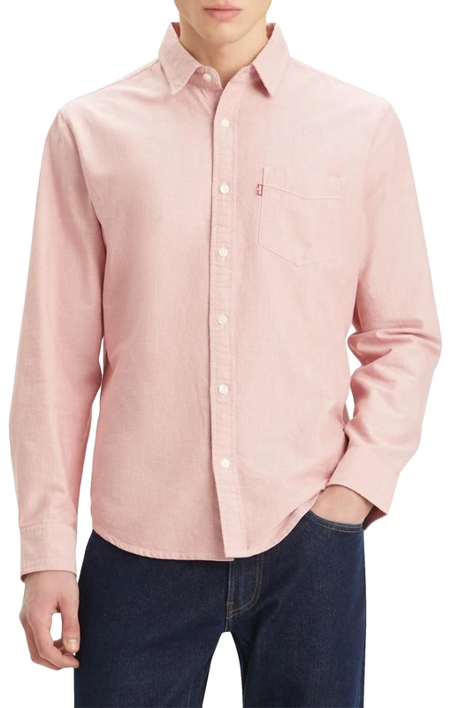 Levi's Men's Short Sleeve Classic Pocket Tee T-Shirt, Sundown Red, L