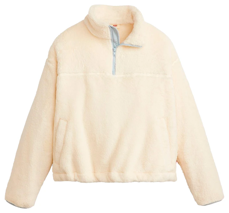 Levi's Women's Canyon 1/4 Zip Sweatshirt, White Swan, XS - Image 1