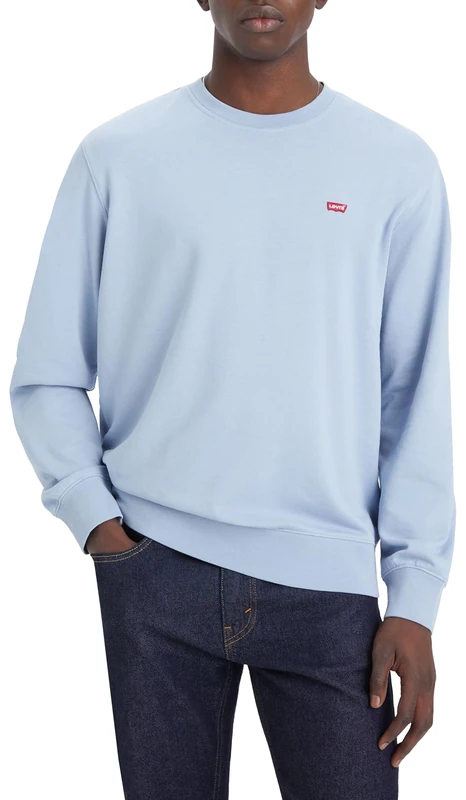 Levi's Men's The Original Hm Crew Sweatshirt, Soft Chambray Blue, M