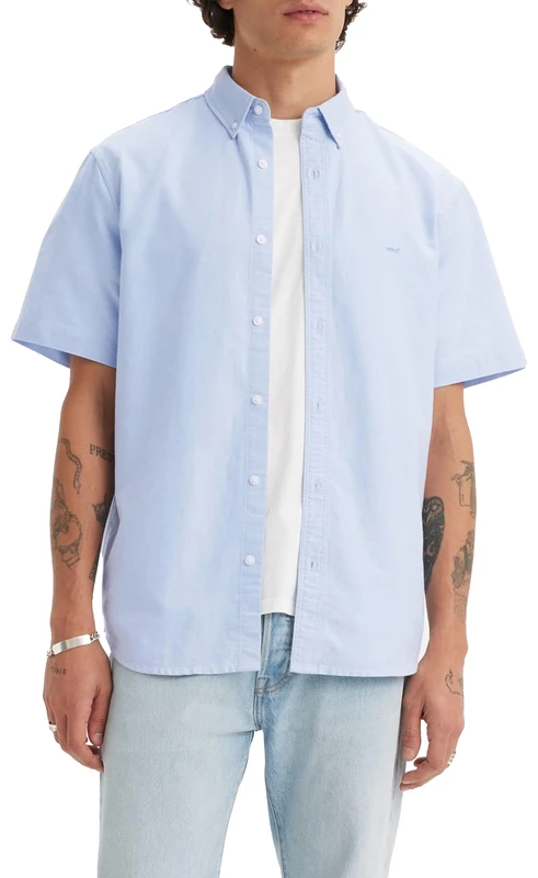Levi's Men's Short-Sleeved Authentic Button Shirt, Allure, S