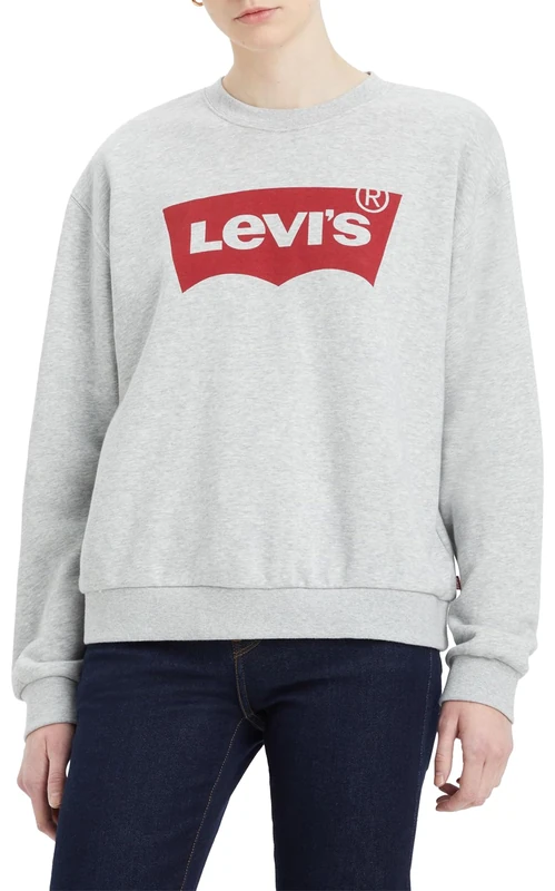 Levi's Women's Everyday Crew Sweatshirt, Bw Ii Starstruck Heather Grey, M