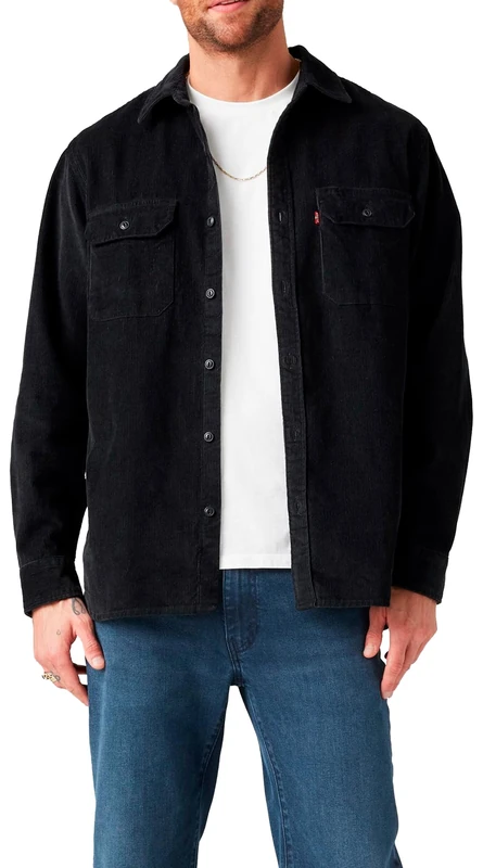 Levi's Men's Jackson Worker Shirt, Jet Black, XS