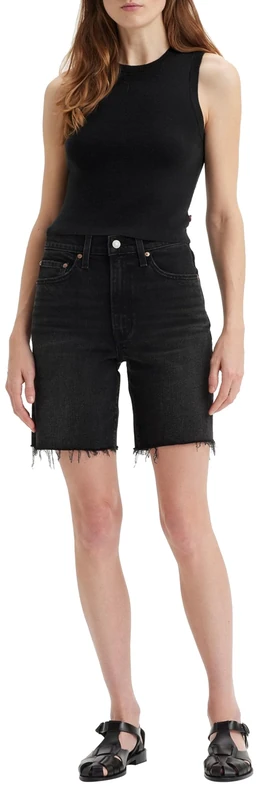 Levi's Ribcage Bermuda Shorts Goth Princess, Goth Princess, 28W